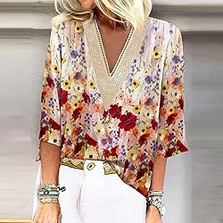 Oversized Tshirts Shirts for Women 3/4 Length