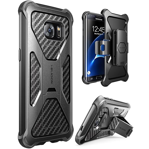 i-Blason Prime Schutzhülle für Galaxy S7 Edge, mit Standfunktion, für Samsung Galaxy S7 Edge 2016 (strapazierfähig), zweilagi