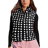 Colorful world Womens Checkered Sherpa Vest Fleece Jacket Lightweight Zip Up Sleeveless Crochet Plaid Gilet with Pocket