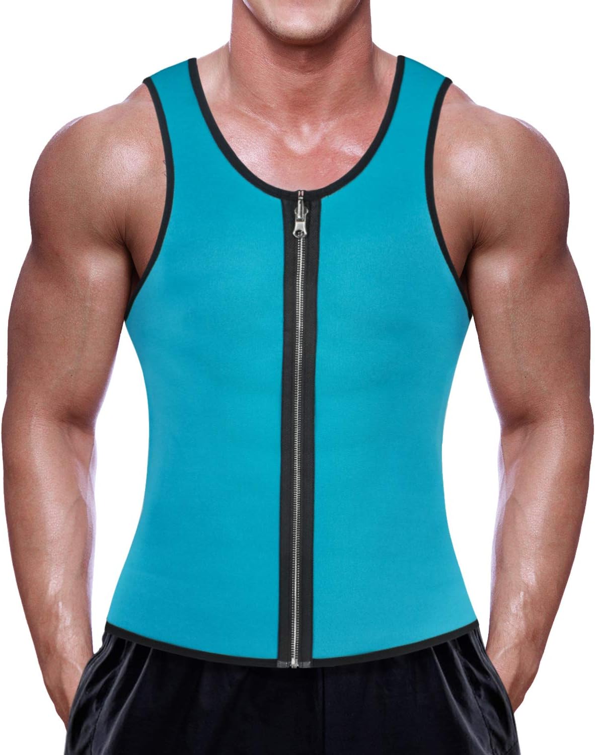 Waist trainer Vest Men Body Shaper Weight Vest for Weight Loss Sauna Sweats Suit Slimming Tank Top Shirt