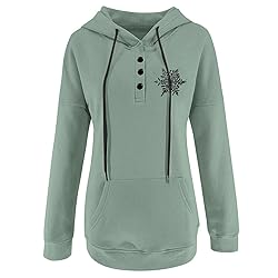 JJHAEVDY Womens Puppy Paw Prints Casual Hoodie