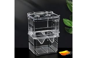 EKMOIS Aquarium Fish Breeder Box Hatchery Incubator,Multi-Functional Acrylic Breeder Isolation Box Hatching Incubator Box for Fish Fry Betta Fish Shrimp and Little Turtle