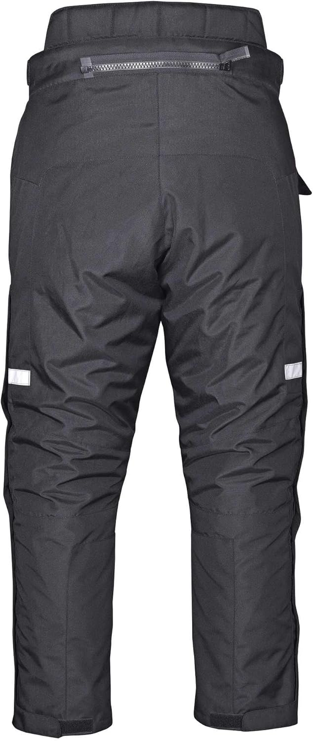 Mens Motorcycle Waterproof OverPants Full Side Zip with Removable CE