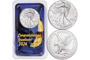 LITTLETON COIN COMPANY 2024 American Silver Eagle Dollar Uncirculated Coin in a Graduation Showpak Holder