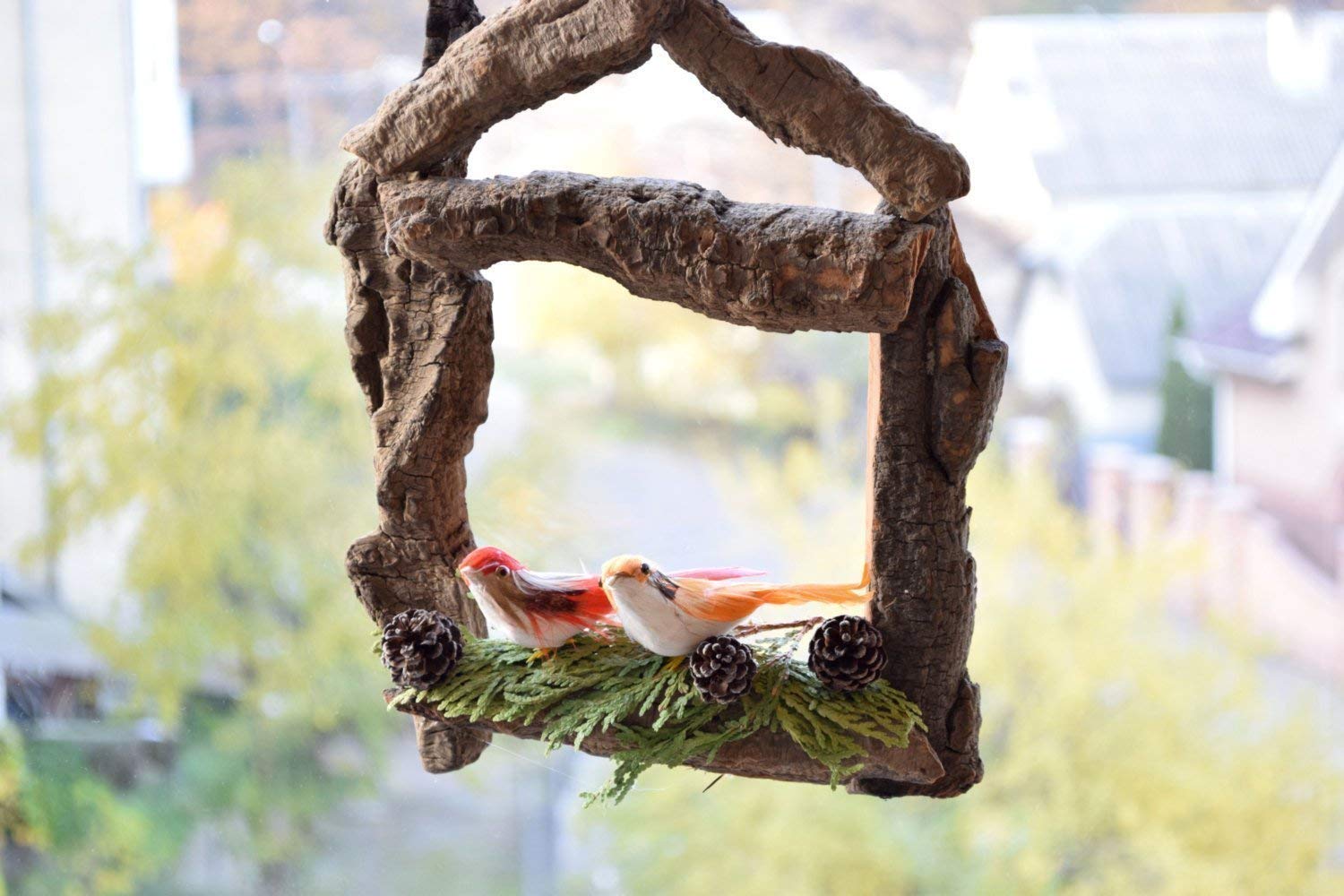 Bird Ornament Rustic Wedding Decor Wall Decor Bird House Birds Nest Decoration Window Door Hanging Nursery Decor Rustic Farmhouse Love Wedding Party Favors