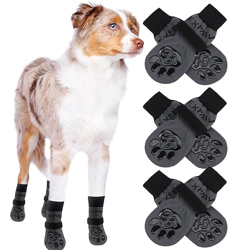 EXPAWLORER 6PCS Anti-Slip Dog Socks to Prevent Licking Paws,Dog