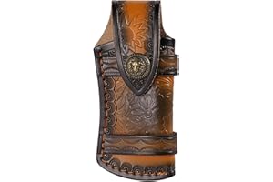Waterproof Folding Knife Holsters Leather Sheath Waist Hanging Waist Sheath for Outdoor Bushcrafts Camping