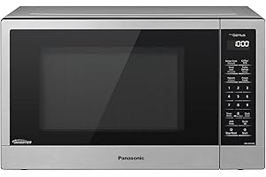 Panasonic NNST67KSC Mid Size 1200W Genius Inverter Microwave Oven, 15 Auto Cook Menus, Child Lock, Stainless Steel