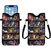 Cell Phone Sleeves Bag for Women, Neoprene Cell Phone Sleeve Pouch Case Bags, Lightweight Sleeve with Crossbody Strap Neck Lanyard, Bookshelf Cell Phone Bag Gifts for Christmas Birthday 7.1 X 3.9 In
