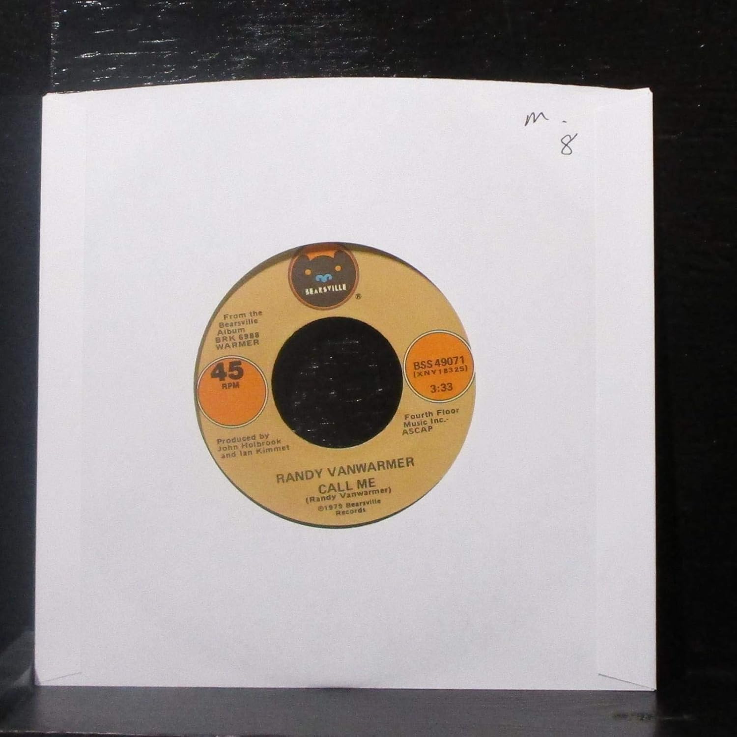 Randy Vanwarmer Randy Vanwarmer Call Me Forever Loving You 7 Vinyl 45 Record Amazon Com Music amazon com