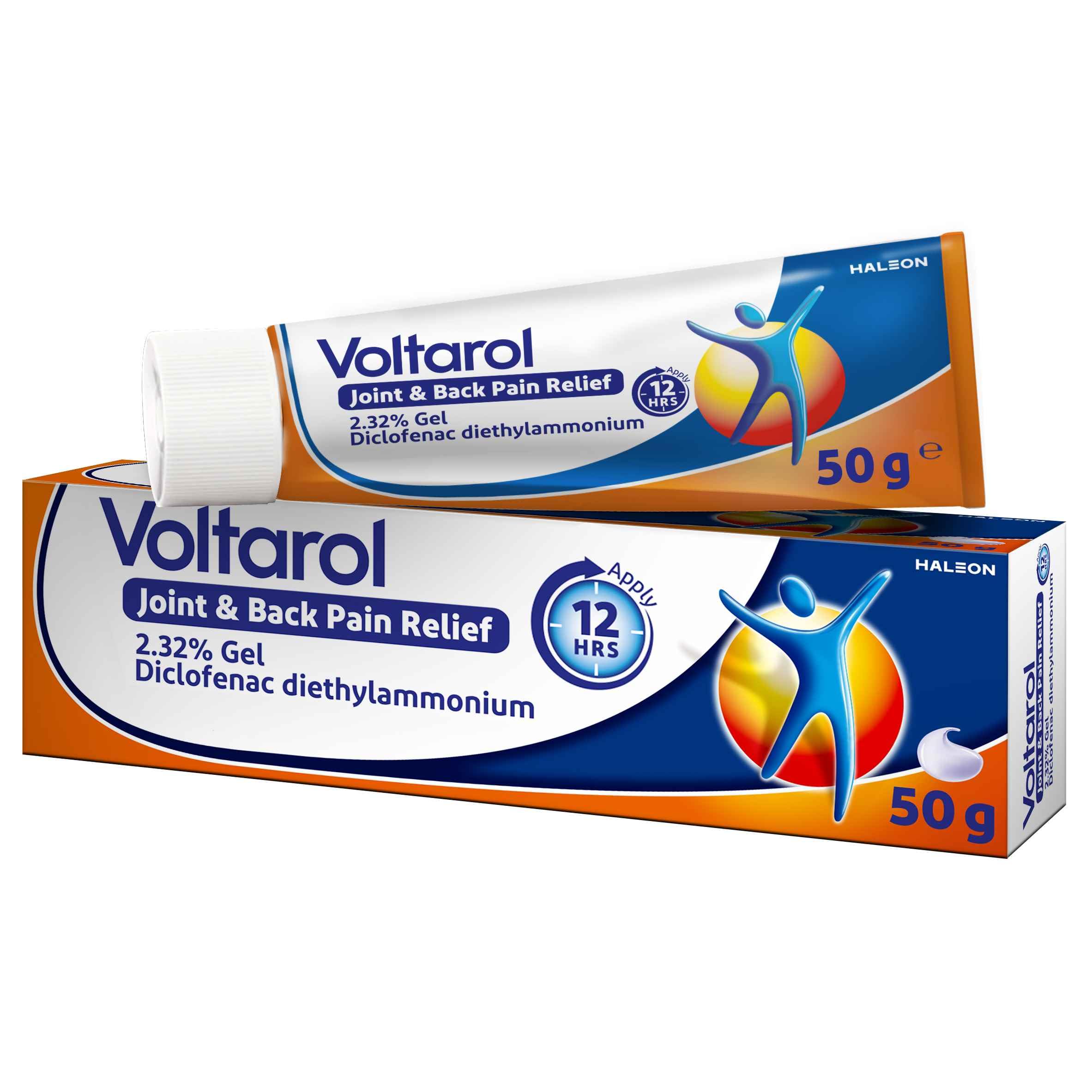 Voltarol Joint & Back Pain Relief 2.32% Gel, for Joint Pain Relief, suitable for Knee Pain & Neck Pain, 50g