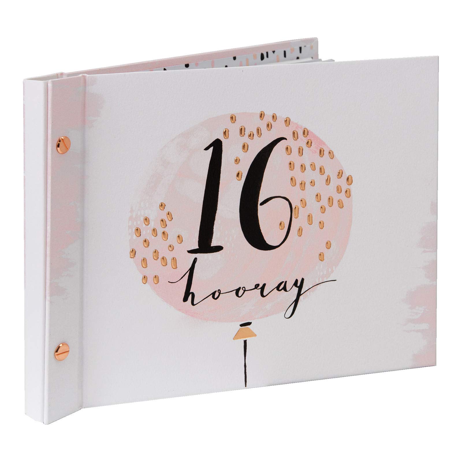 Luxe Birthday Guest Book With Photo Album by Hotchpotch - Pink 16th
