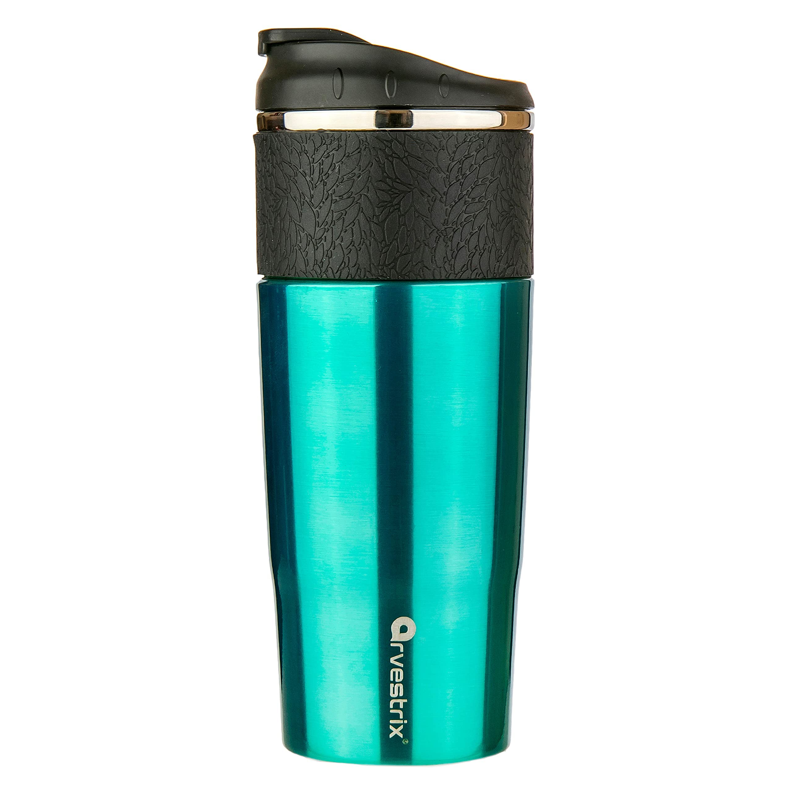 Insulated Stainless Steel Travel Mug with Leak-Proof Lid, 480ml Double-Walled Thermal Coffee Cup for Hot & Cold Drinks, Reusable, BPA-Free, Spill-Proof, Ideal for Office, Car, & Travel (Teal)