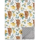 Nialnant Highland Cow Blanket for Unisex Boys Girls, Baby Blankets Neutral, Super Soft Plush Personalized Baby Boy Blanket, Shower Gift Receiving Blankets, Nursery Decor Stroller Cover 30 x 40 Inch