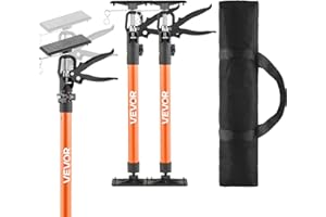 VEVOR Cabinet Jack Support Pole, 2-Pack, 20.8-45.2 Inch Steel Telescopic Quick Support Rod, Adjustable 3rd Hand System up to 154 lbs Capacity for Installing Cabinets, Lifting Drywall, Cargo Bars