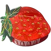 Red Strawberry Hair Claw Clip: Acetate Strawberry Strong Hold Hair Jaw Unique Fruit Hair Accessories for Women