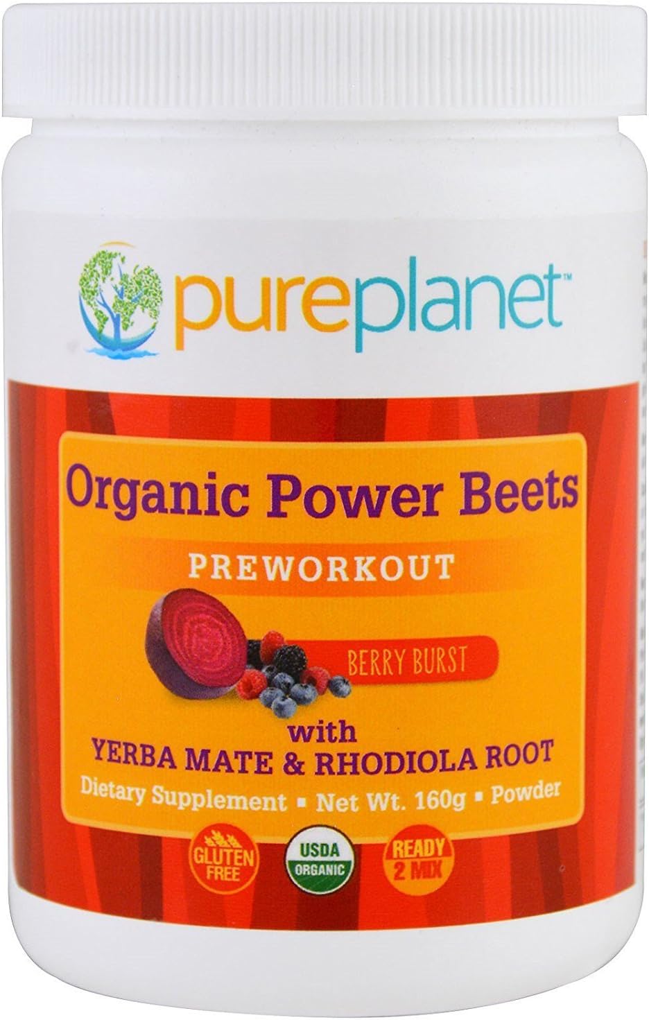 Pure Organic Power Beets Preworkout Berry Burst 160