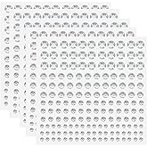 HARFINGTON 5 Sheet/825pcs Rhinestone Adhesive Stickers Self Adhesive Acrylic Gem Sticker 3/4/5/6mm Plastic Face Bling Gem Stones Jewel for Nail Art Craft Clothes DIY Makeup, Laser