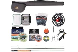 M MAXIMUMCATCH Maxcatch Premier Fly Fishing Rod and Reel Combo Complete 9' Fishing Outfit