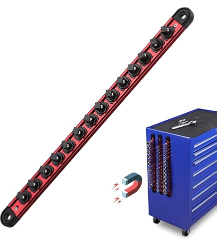 Support Magnétique Pour Douilles 1/2 Pouce Workpro - Organisateur De Cliquet Robuste Et Poli (Champagne)
