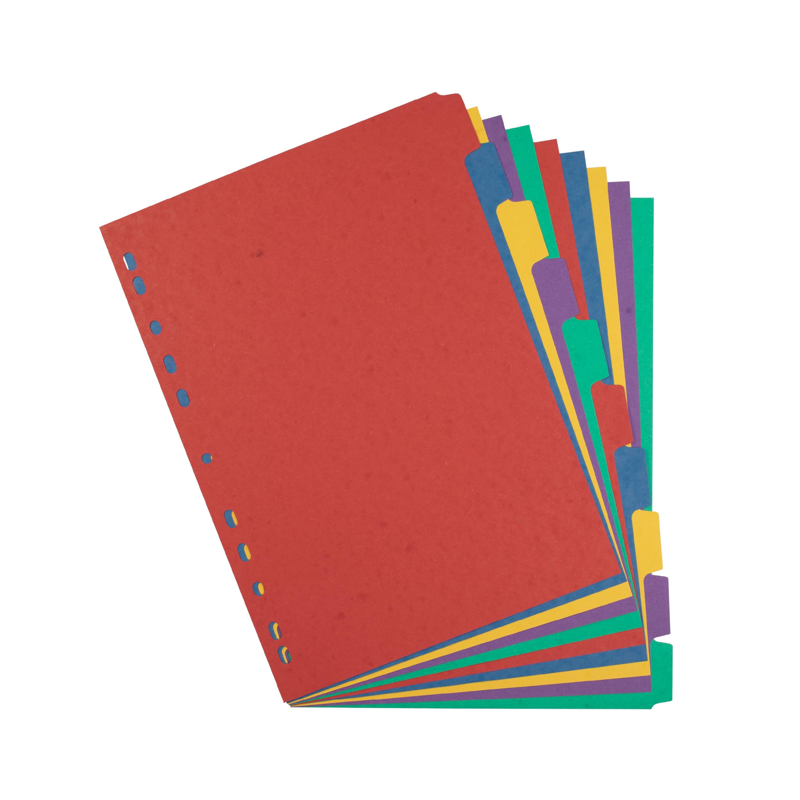 Elba A4 Pressboard Dividers - 10-Part Assorted Colours, Durable Filing Index Tabs