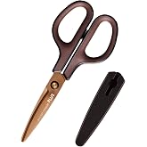 Plus SC-175ST 34-519 Scissors, Fit Cut Curve, Titanium, Continuous Sharpness, Brown