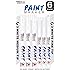 U.S. Art Supply Set of 6 White Oil Based Paint Pen Markers, 3 Medium and 3 Fine Point Tips - Permanent Ink that Works on Glass, Wood, Metal, Rubber, Rocks, Stone, Arts, Crafts & Tools