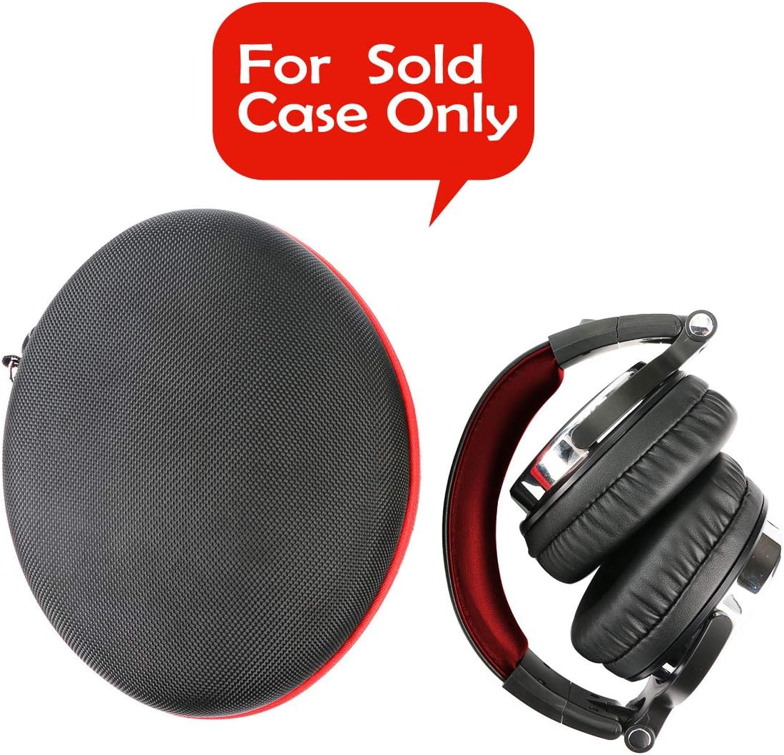 Khanka Headphone Case for OneOdio Over Ear Headphones Closed Back Studio DJ Headphones Bluetooth Headset, Case Only (Red zipper) - Image 5