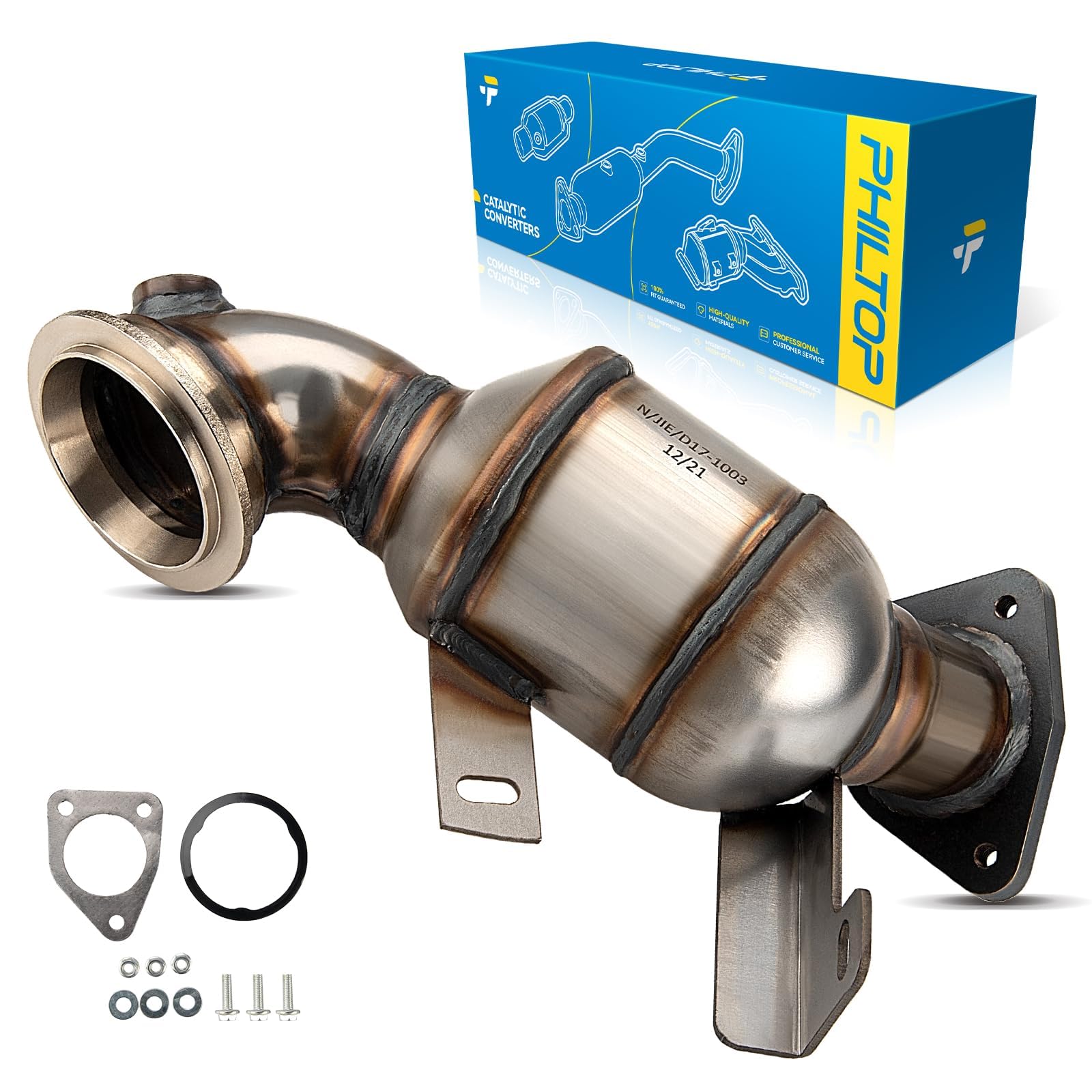 Photo 1 of PHILTOP Catalytic Converter High Flow for Encore 1.4L 2013-2021, Cruze 1.4L 2011-2015, Cruze Limited 1.4L 2016, Sonic 1.4L 2012-2020, Trax 1.4L 2015-2020, Catalyst Converter EPA Compliant
