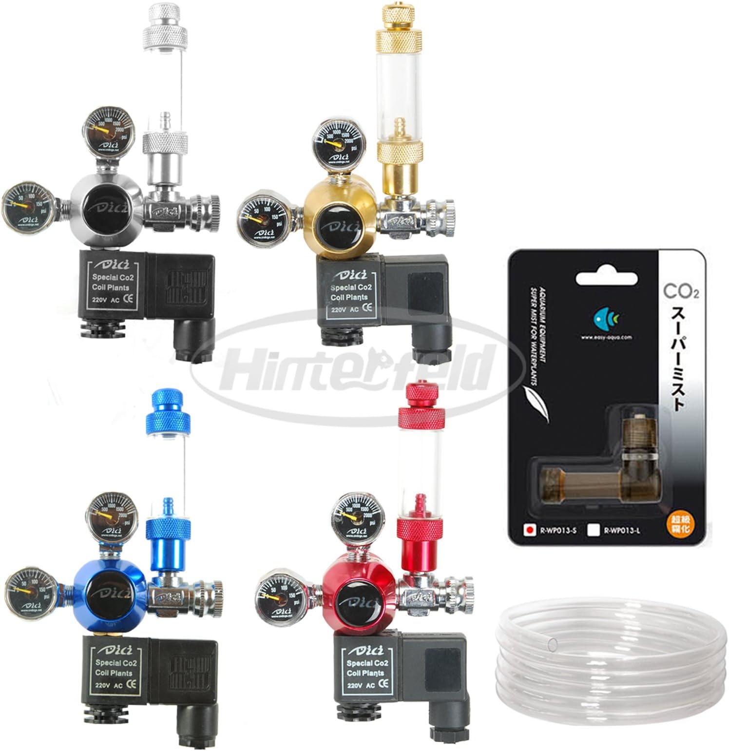 Aquarium DICI Dual Gauge CO2 Solenoid Regulator System Horiazontal Thread Set