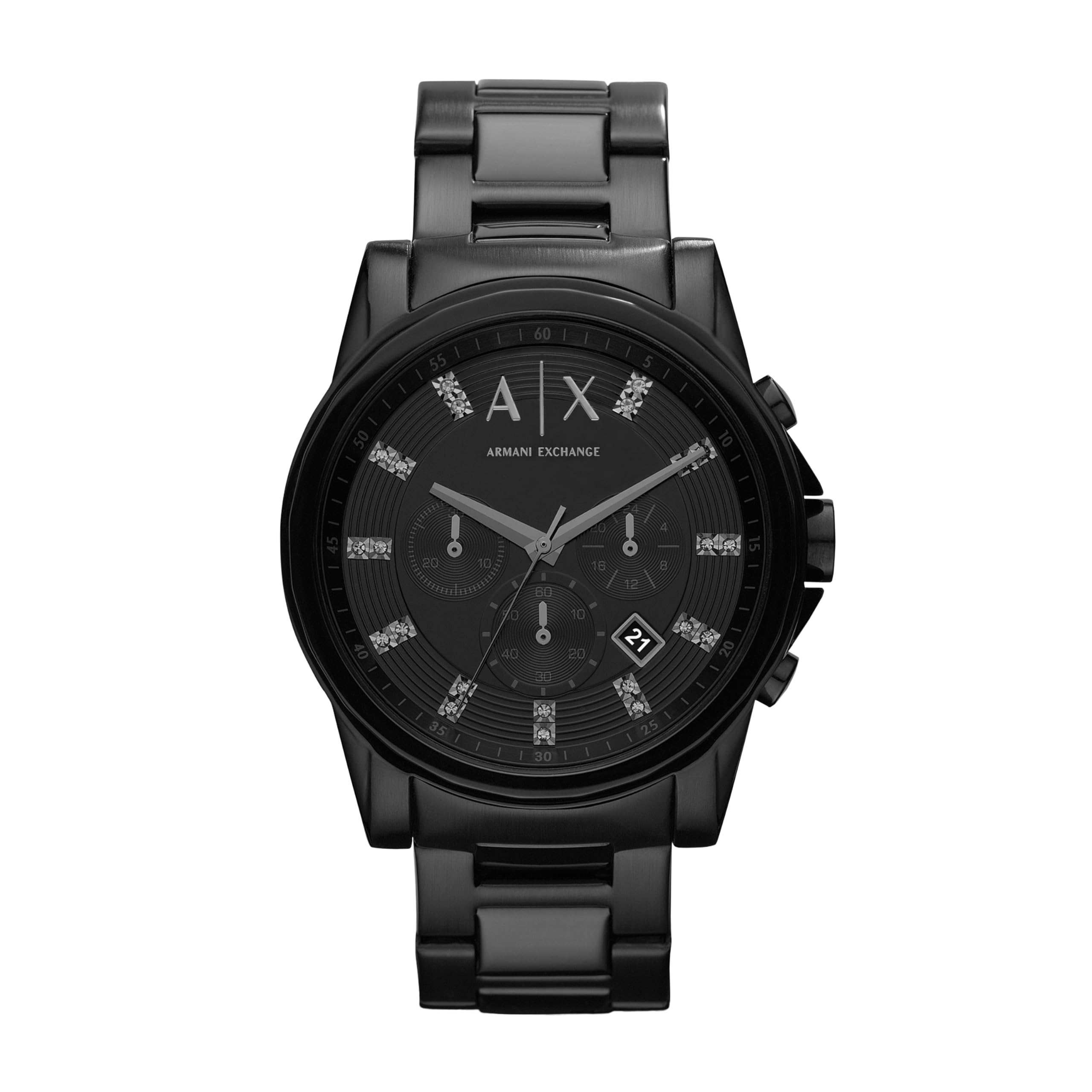 Armani Exchange Watch For Men, Chronograph Movement and 45mm Case Size with Stainless steel, Leather or Silicone strap