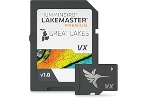 Humminbird LakeMaster Premium Great Lakes V1 Map SD Card for Fish Finders