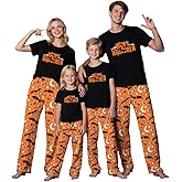 2Pcs Halloween Pajamas for Family,Holiday PJS Matching Sets,Jammies for Couples,T-Shirt and Pants