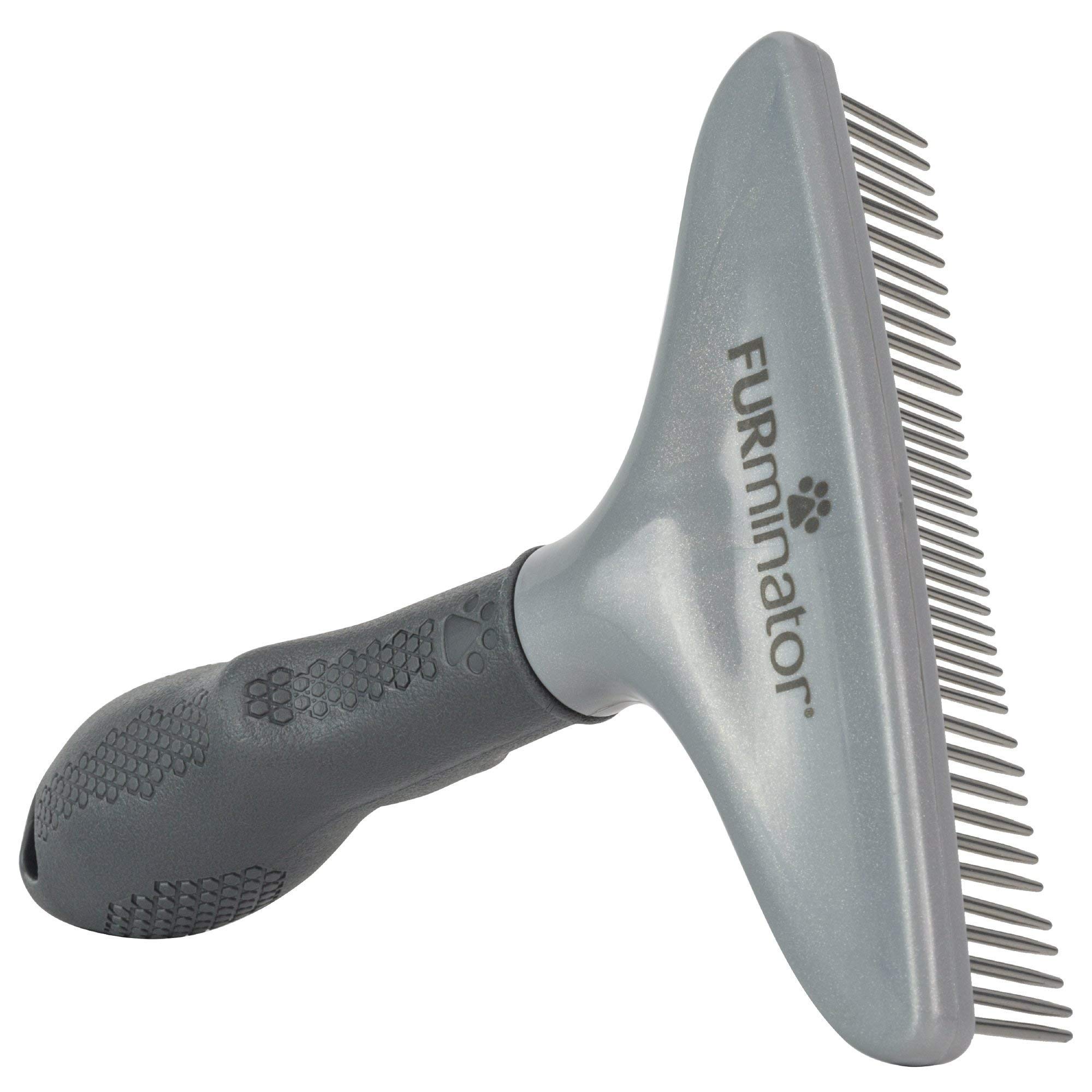 FURminator Grooming Rake, Removes Loose Hair and Tangles,Gray