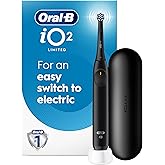 Oral-B iO Simple Clean Rechargeable Electric Powered Toothbrush, Night Black with 1 Gentle Care Brush Head and 1 Black Travel