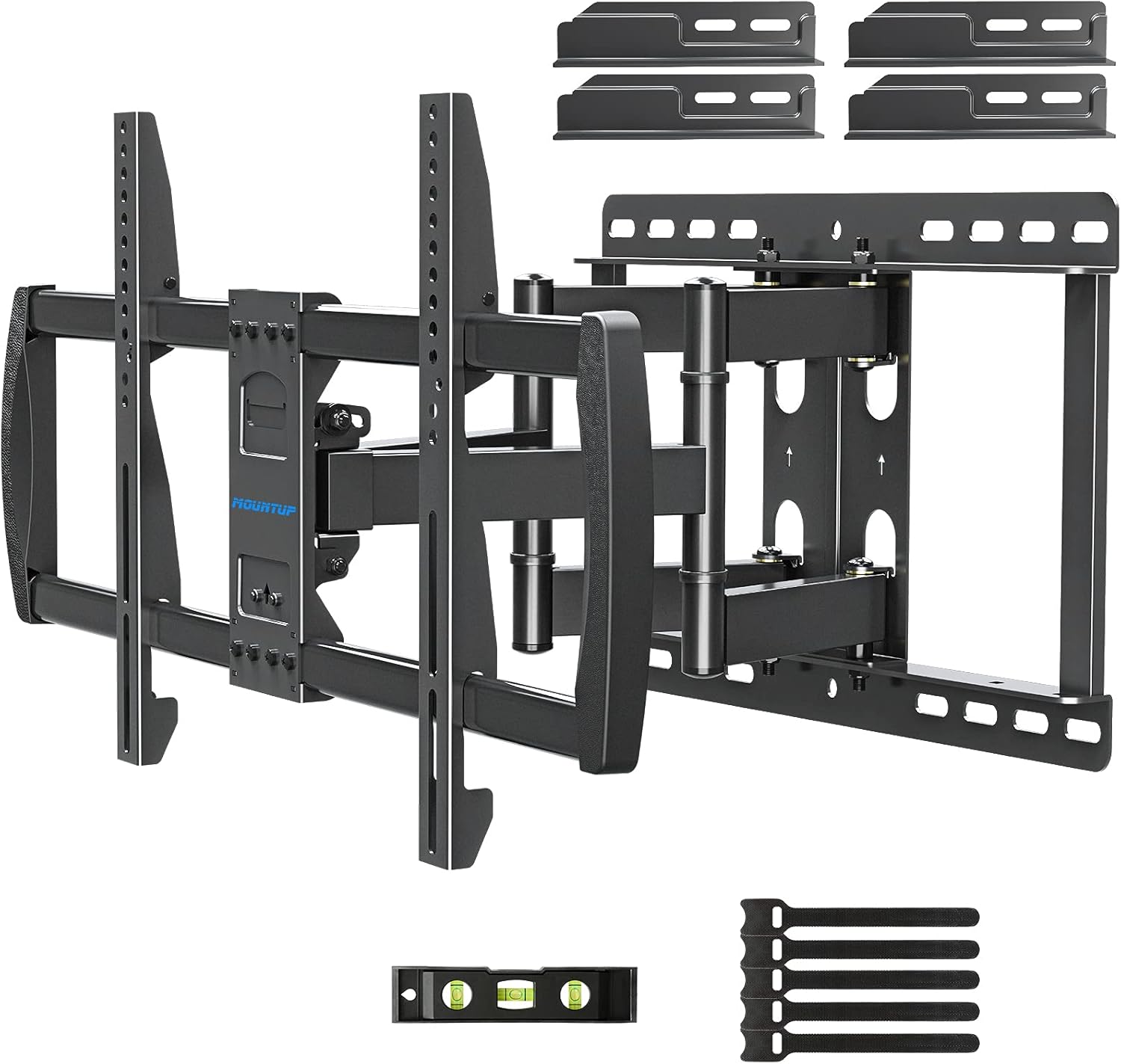 MOUNTUP Full Motion TV Wall Mount Swivel Tilt for 42-70 Inch Flat Screen/Curved TVs, TV Mount Bracket with Articulating arms, Max VESA 600x400mm, up to 100lbs, Fits Max 16