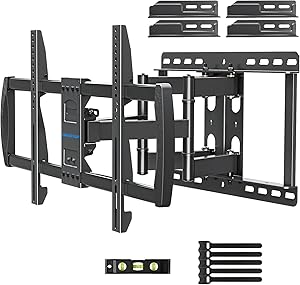 MOUNTUP Full Motion TV Wall Mount Swivel Tilt for 42-70 Inch Flat Screen/Curved TVs, TV Mount Bracket with Articulating arms, Max VESA 600x400mm, up to 100lbs, Fits Max 16