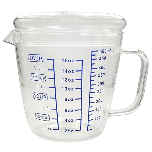 daycount 500 ml/ - 2 taza taza de medir con una escala de cristal ...