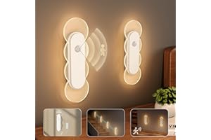 Kitloo Motion Sensor Light Indoor, Stair Lights Linkage Sensored Night Lights, Auto On/Off Motion Activated Stick on Step Light for Bedroom, Hallway, Closet, Toilet