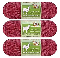 3-Pack Baby Alpaca Yarn Wool Blend Crochet and