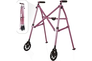 Stander Wonder Walker, Lightweight Foldable Space Saver Rolling Walker for Adults, Seniors, and Elderly, Compact Travel Walke