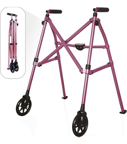 Four Wheeled Rollator Walker With Cable Brakes Swivel - View #2