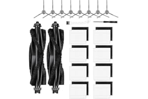 Hoxxu 20pcs Replacement Parts Kit for eufy L60 & L50 Series Robot Vacuums, Includes 2 Roller Brushes, 8 HEPA Filters, 8 Side Brushes, 1 Screwdriver, 1 Clean Tool
