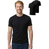 BEENIUBEE 2 Pack 100% Merino Wool T-Shirt for Men, Wool Short Sleeve Slim Fit Base Layer, Breathable Lightweight Undershirt