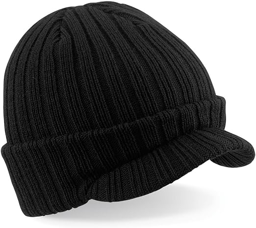 peaked beanie hats for mens
