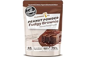 Flavored PB Co. Peanut Butter Powder, Low Carb and Only 45 Calories, All-Natural from US Farms (Fudgy Brownie)
