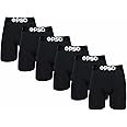PSD Men's Basic Solid Boxer Briefs - 7 Inch Inseam Breathable and Supportive Men's Underwear with Moisture-Wicking Fabric