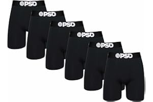 PSD Underwear Mens Boxer Briefs - Solid Basics, Standard Length Pack & Singles, Soft & Breathable Boxer Briefs for Men