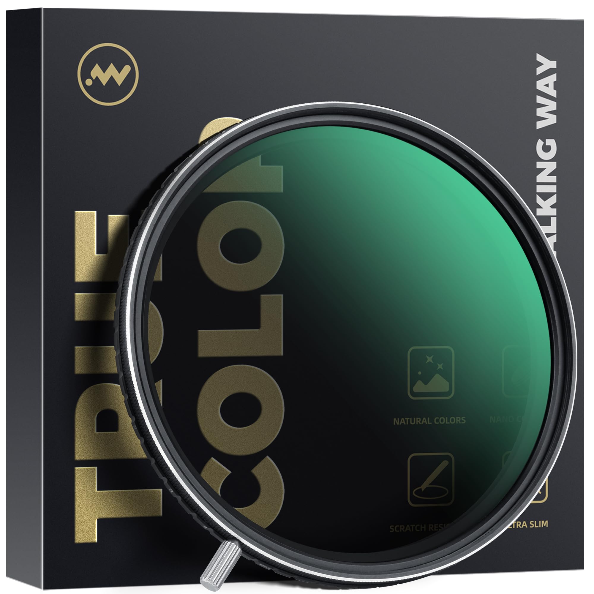 Walking Way 82 MM True Color Variable ND2-ND32 Filter (1-5 Stops) | Adjustable Neutral Density ND Fader Lens Filter | Nano-Coating Vario VND ND2 ND4 ND8 ND16 ND32