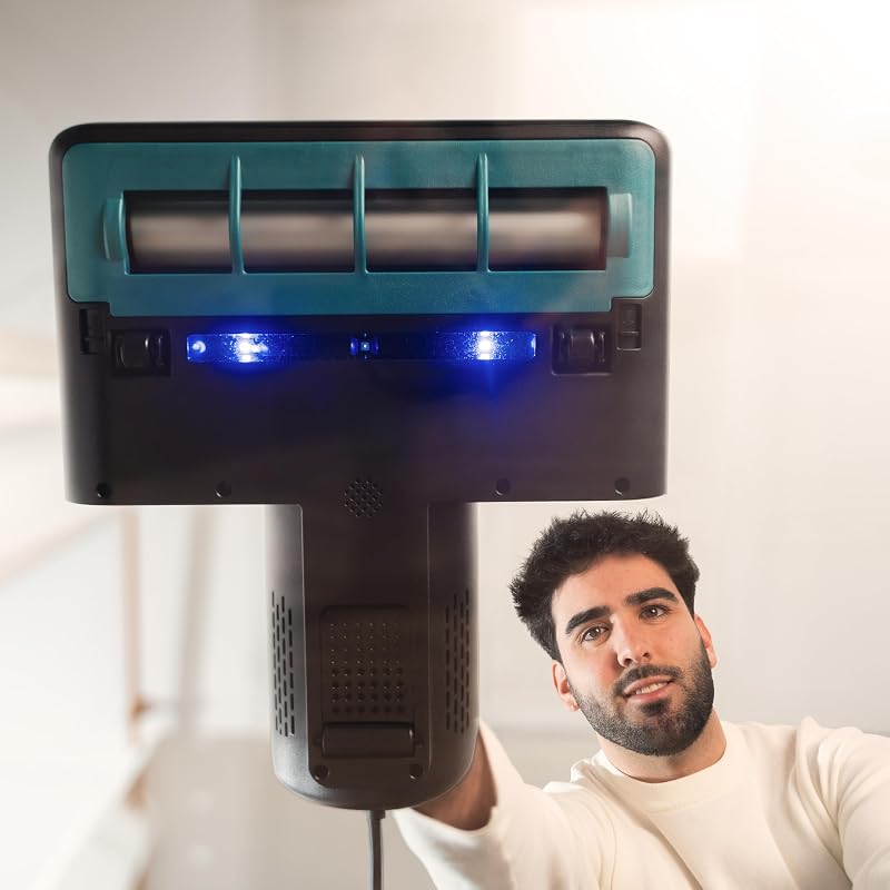 Aspiratore Antiacaro Battimaterasso - Aspirapolvere Conga Rockstar 4000 Mattress. ForceSonic 400W, 13 kPa, Luce UV-C, Heat Tech, Spazzola Power Brush, Cavo 5m, Doppio serbatoio, Aromaterapia